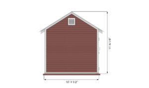 10x10 storage shed side preview