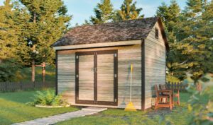 10x12 diy gable storage shed with double door