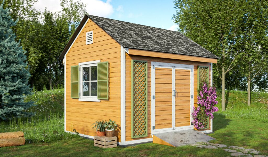 10x12 diy backyard gable garden shed