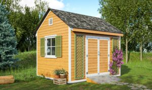10x12 gable garden shed