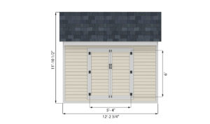 10x12 storage shed front side preview