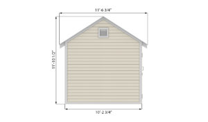 10x12 storage shed side preview