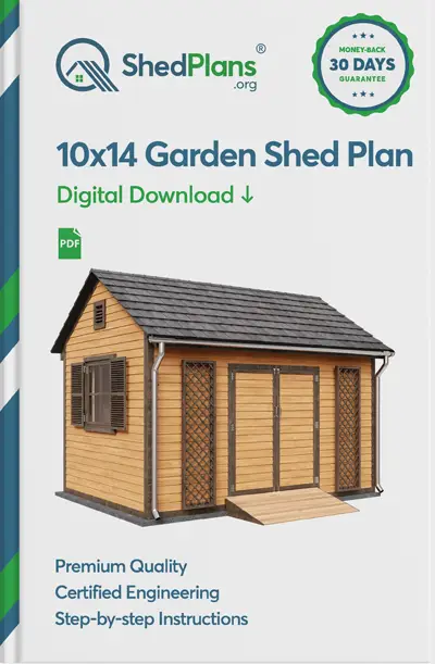 10x14 Garden Shed Product Box