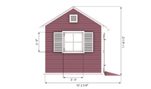 10x20 garden shed side preview