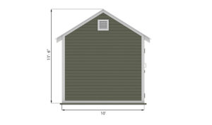 10x20 storage shed side preview