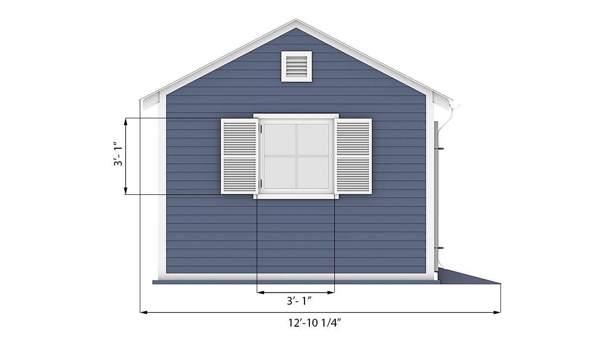 12x12 garden shed side preview