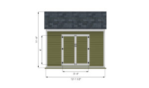 12x12 storage shed front side preview