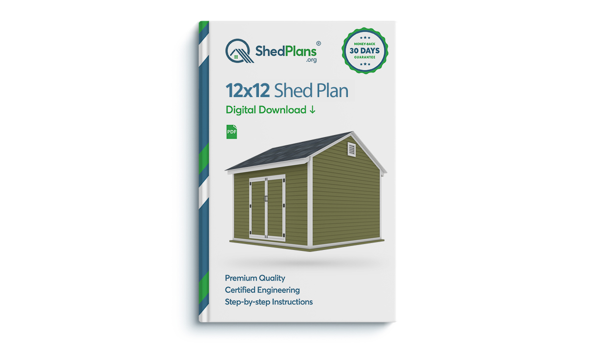 Shedplans.org 12x12 Storage Shed Plan, image size:1200x706