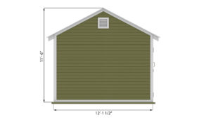 12x12 storage shed side preview