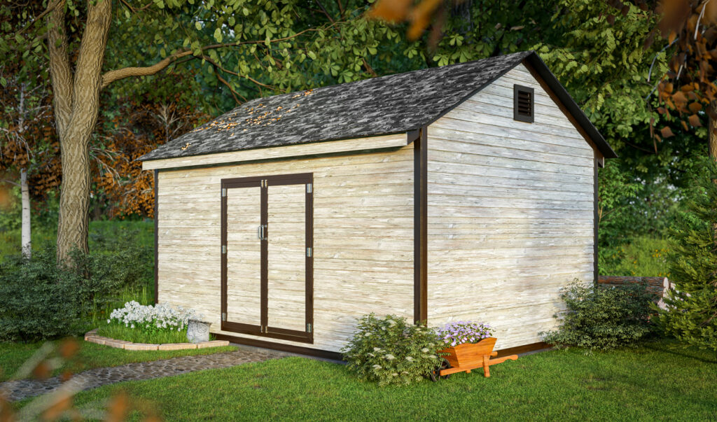 12x16 double door storage shed