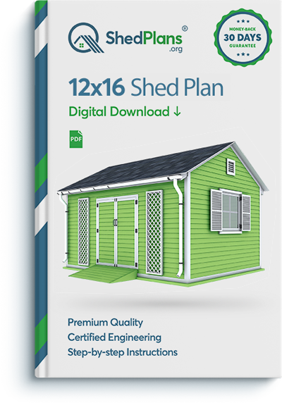 12x16 garden shed plan preview