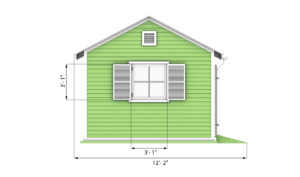 12x16 garden shed side preview