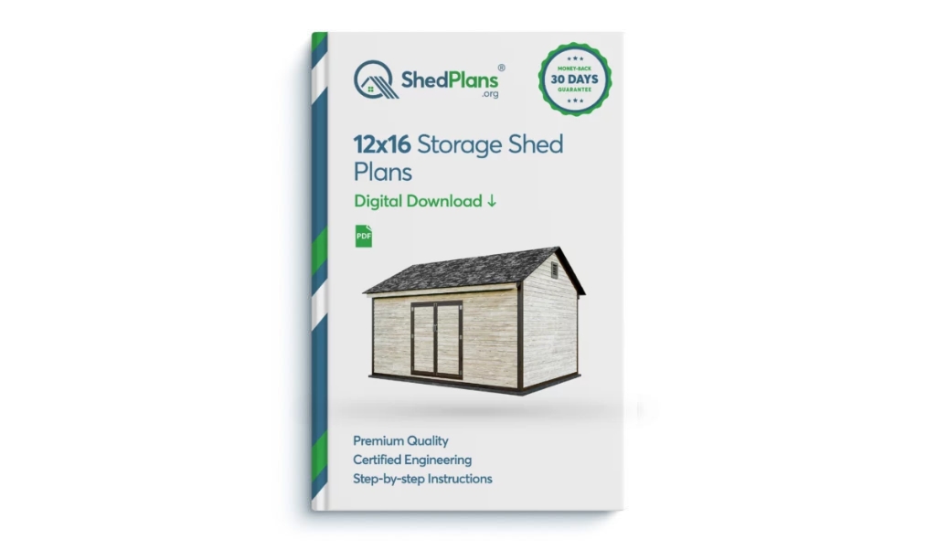 12x16 storage shed plan