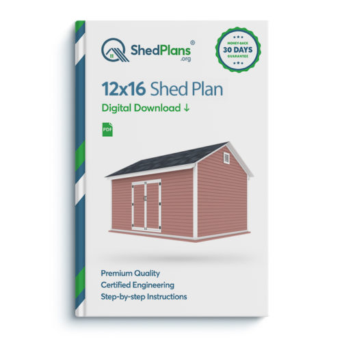 12' x 16' Barn Style Storage Shed Plans Building Blueprints & Guides # W21216 