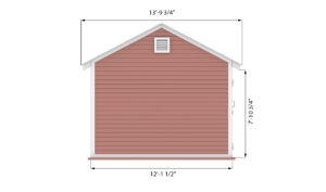 12x16 storage shed side preview