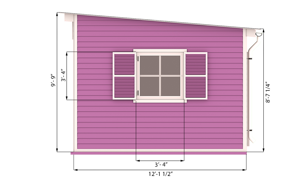 12x18 garden shed side preview