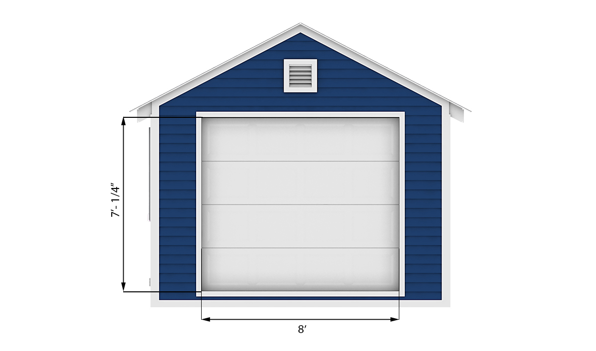 12x20 garage shed front side preview