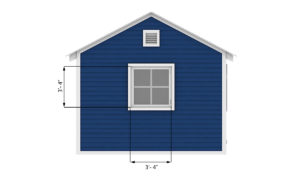 12x20 garage shed window measures