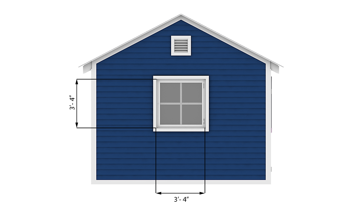 12x20 garage shed window measures
