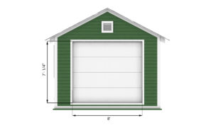 12x24 garage shed front side preview