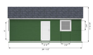 12x24 garage shed side preview