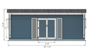 12x24 garden shed front side preview