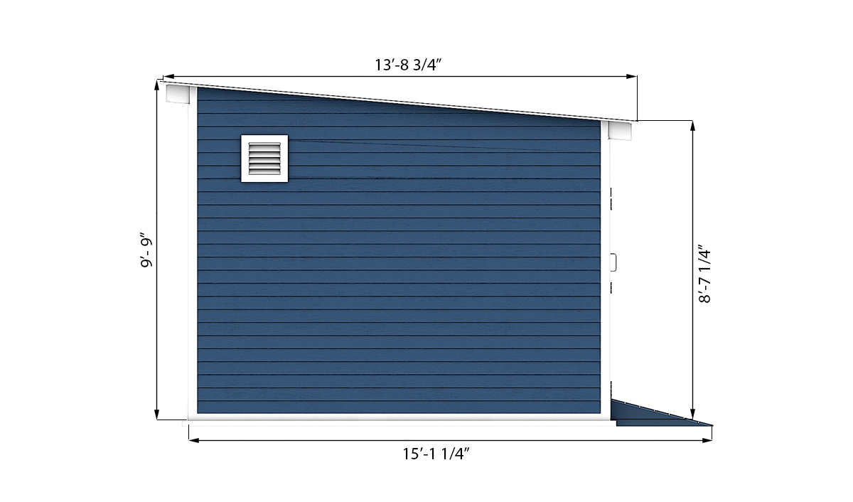 12x24 storage shed side preview