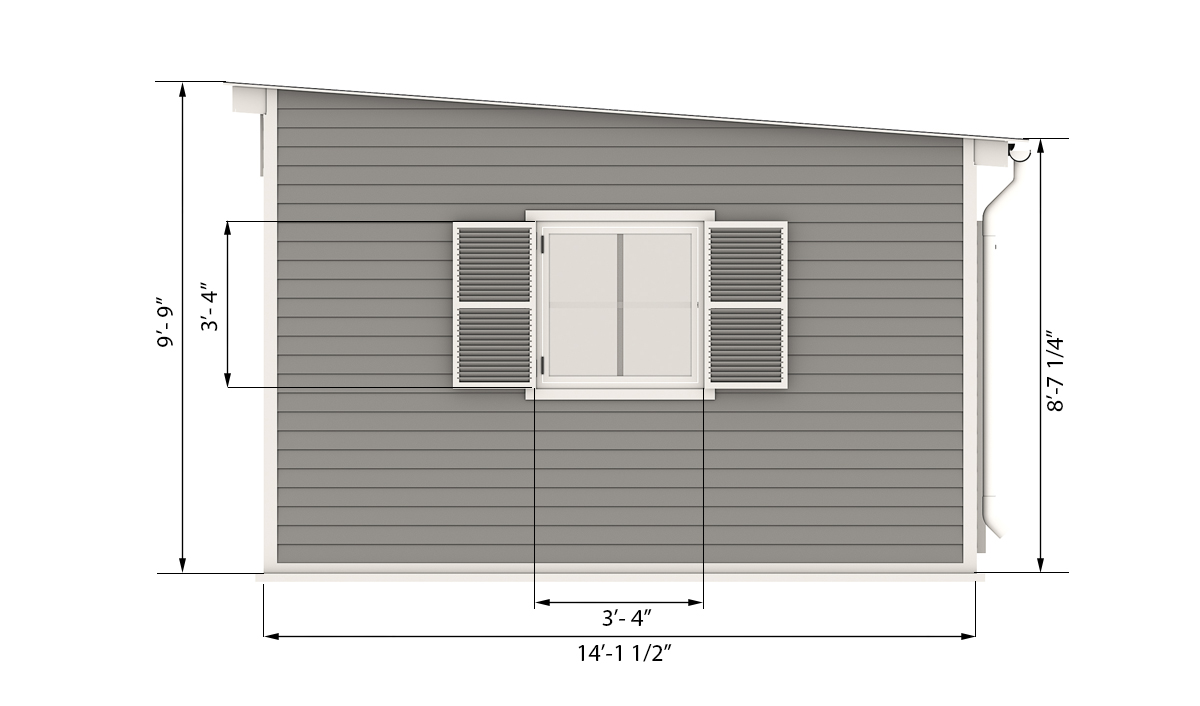 14x14 garden shed side preview