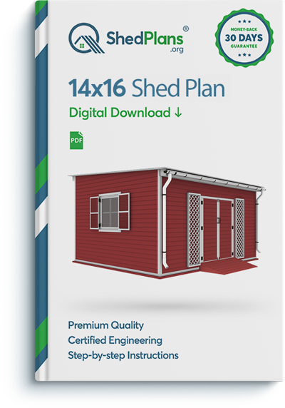 14x16 lean to garden shed plan