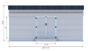 14x20 storage shed front side preview