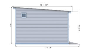 14x20 storage shed side preview