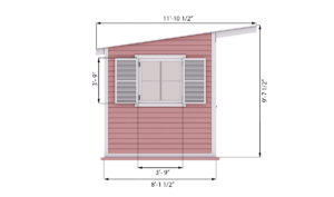 14x8 garden shed side preview