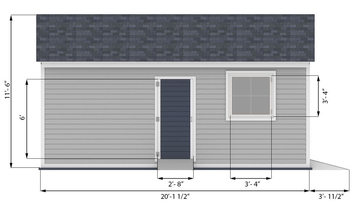 16x20 garage shed side preview