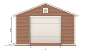 16x24 garage shed front side preview