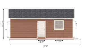 16x24 garage shed side preview
