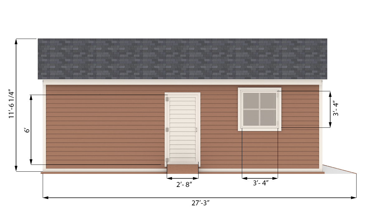 16x24 garage shed side preview