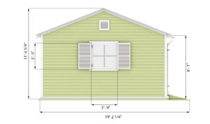 16x24 garden shed side preview