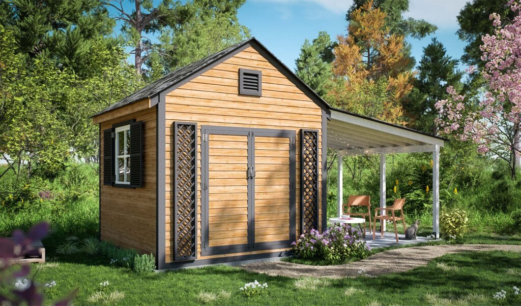 20x10 large garden shed with porch
