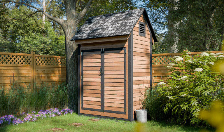 4x6 small storage shed with double doors