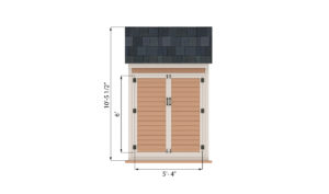 4x6 storage shed front preview