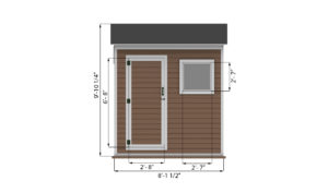 4x8 storage shed front side preview