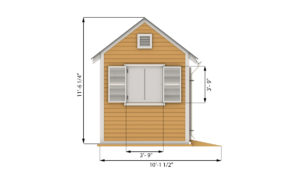 8x10 garden shed side preview