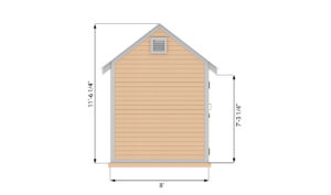 8x10 storage shed side preview