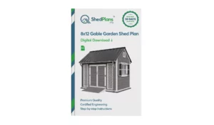 8x12 Gable Garden Shed Product Box