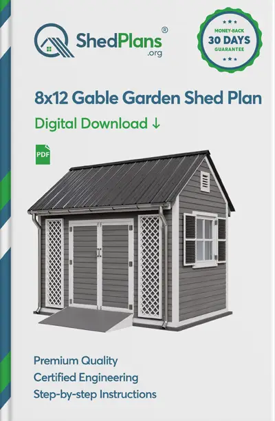 8x12 Gable Garden Shed Product