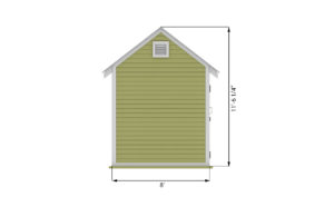 8x12 storage shed side preview