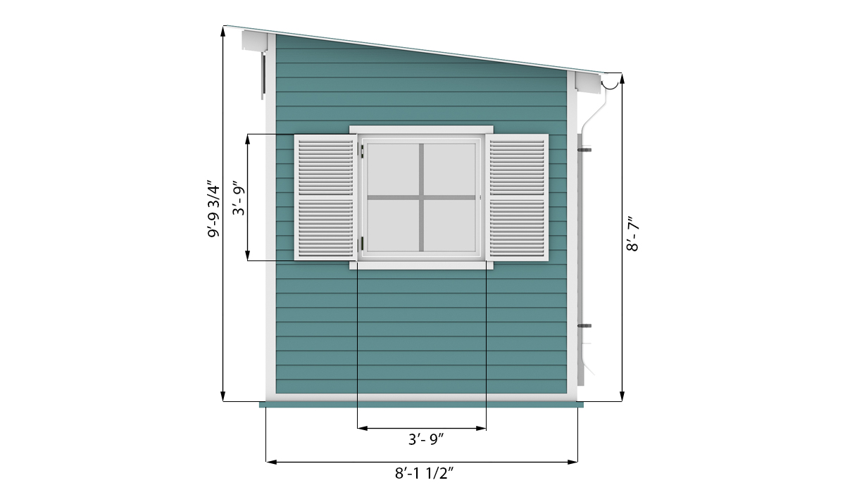 8x16 garden shed side preview