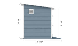 8x16 storage shed side preview