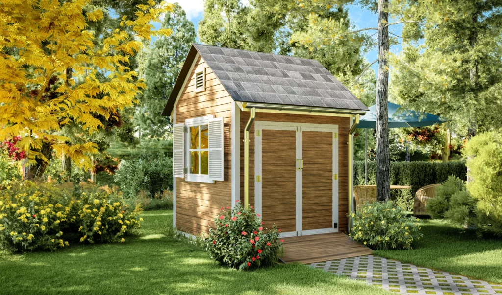 8x8 DIY Gable Garden Shed Design