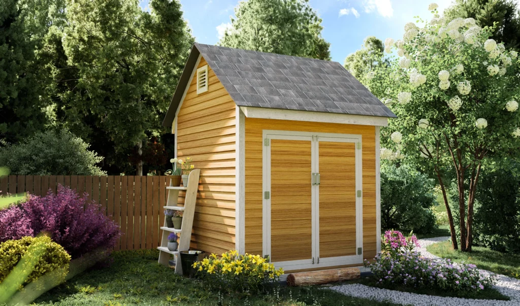 8x8 DIY Gable Storage Shed Design